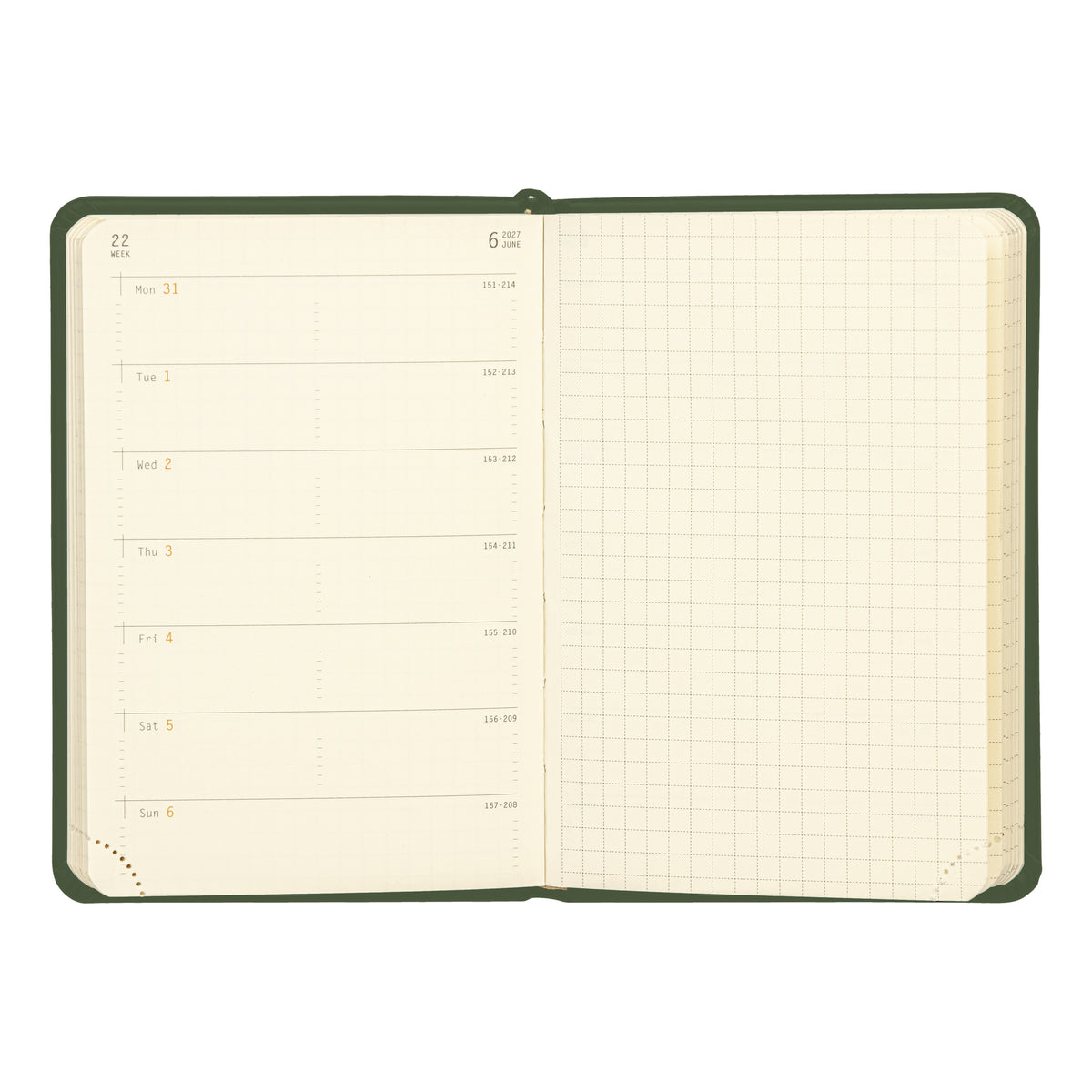 Rhodia 2027 Hard Cover A6 Weekly Horizontal Webplanner - Sage