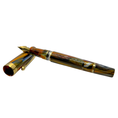 Kanwrite Heritage Fountain Pen - Marble Brown Swirl / Gold Trim