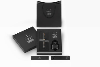 Parker Duofold 135 Centennial Fountain Pen - Black / Gold Trim - Special Edition