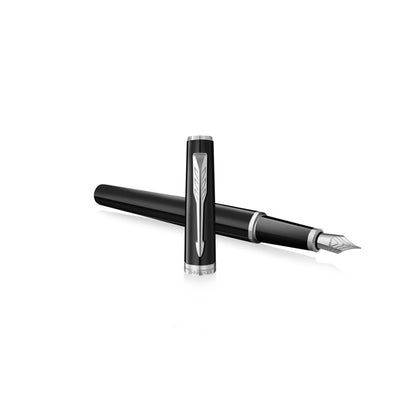 Parker Meridian Fountain Pen - Black / Chrome Trim