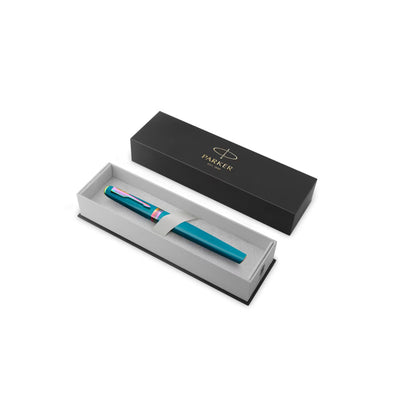 Parker Meridian Fountain Pen - Teal / Rainbow Trim