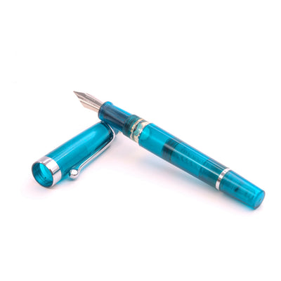Kanwrite Heritage Fountain Pen - Crystal Blue / Chrome Trim