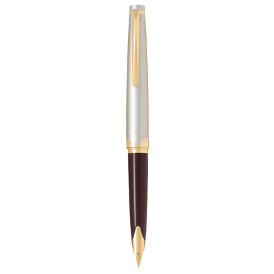 Pilot E95s Fountain Pen - Deep Red & Silver / Gold Trim