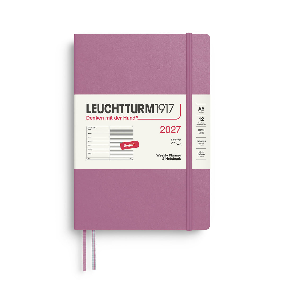 Leuchtturm 1917 Weekly Planner 2027 + Notebook - A5 Soft Cover