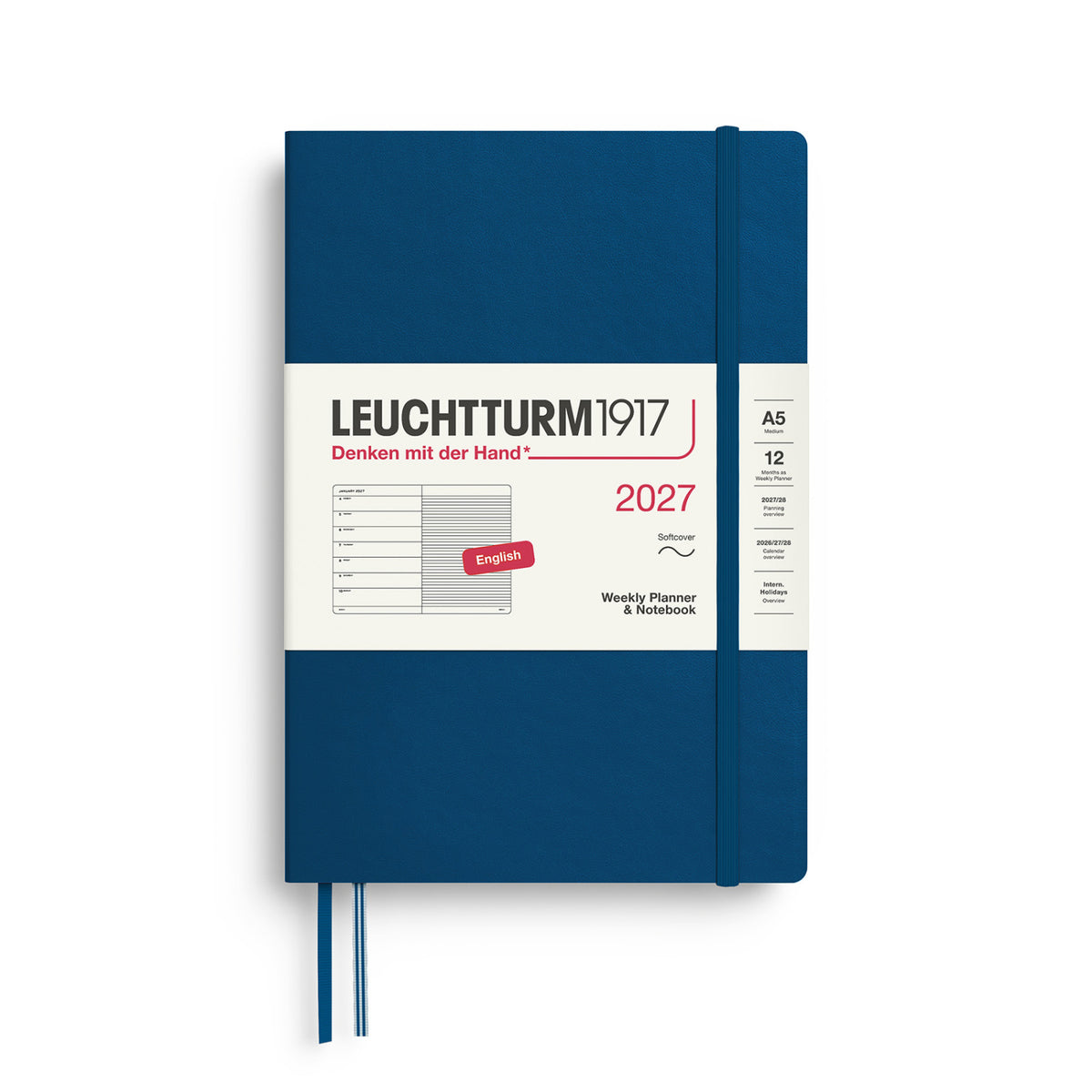 Leuchtturm 1917 Weekly Planner 2027 + Notebook - A5 Soft Cover