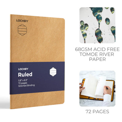 LOCHBY A5 Journal Notebook - Ruled