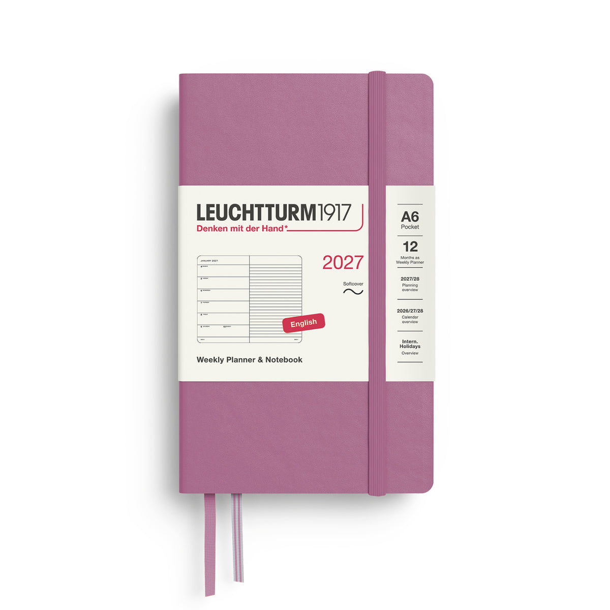 Leuchtturm 1917 Weekly Planner 2027 + Notebook - A6 Soft Cover