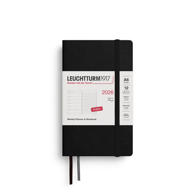 Leuchtturm 1917 Weekly Planner 2026 + Notebook - A6 Soft Cover