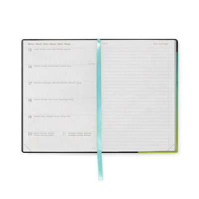 Legami 2027 Medium Weekly Diary / Notebook - Shades of Green