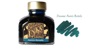 Diamine Ink Bottle 80ml - Green Shades - Assorted Colours
