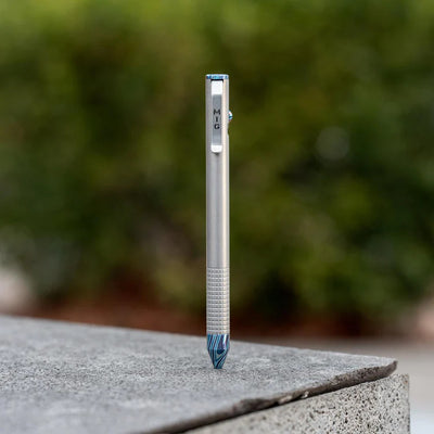 MIG Model 1 Bolt Action Ballpoint Pen - Timascus Accent Grid