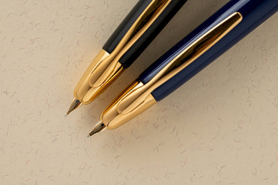 Pilot Capless Fountain Pen - Blue / Gold Trim