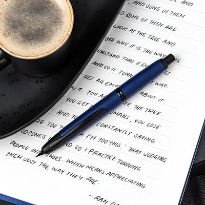 Pilot Capless Fountain Pen - Matte Blue / Black Trim