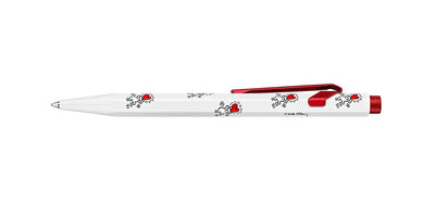 Caran dAche 849 Ballpoint Pen - Keith Haring - White / Red - Special Edition
