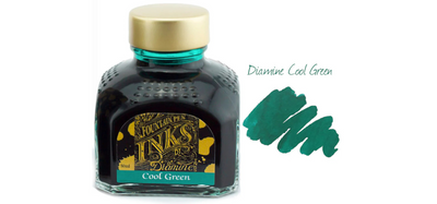 Diamine Ink Bottle 80ml - Green Shades - Assorted Colours