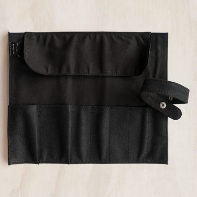 Delfonics Canvas Roll Pencil Case - Black