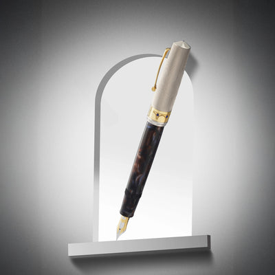 Omas Bologna Fountain Pen - Galassia Argento / Gold Trim - Limited Edition