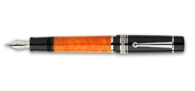 Delta DV2 Mid Size Fountain Pen - Orange / Palladium Trim