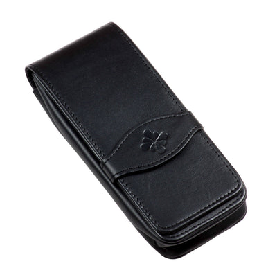 Diplomat Leather Four Pen Case - Black