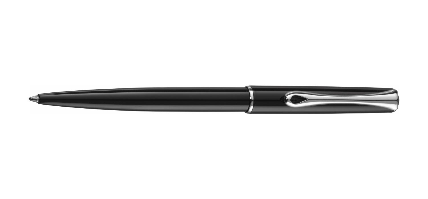 Diplomat Traveller Ballpoint Pen - Black Lacquer / Chrome Trim