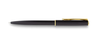 Diplomat Traveller Ballpoint Pen - Black Lacquer / Gold Trim