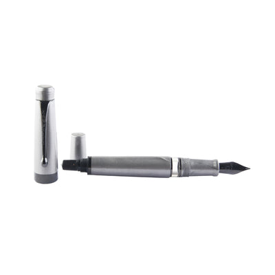 Kanwrite Heritage Fountain Pen - Pearl Silver / Black Trim