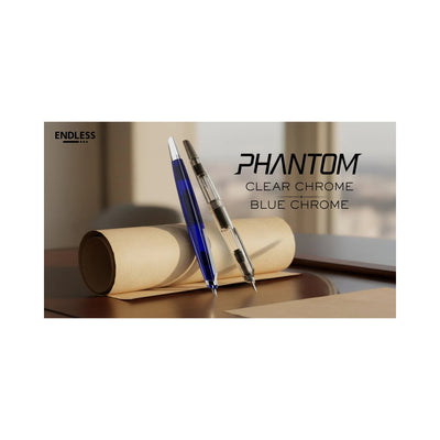 Endless Phantom Fountain Pen - Blue / Chrome