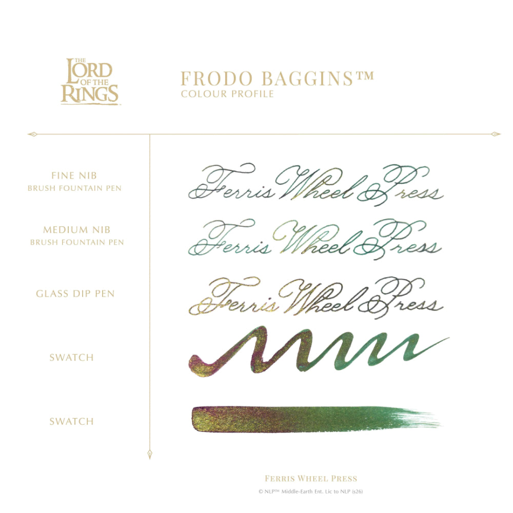 Ferris Wheel Press Lord of the Rings Ink Bottle 38ml - Frodo Bagins