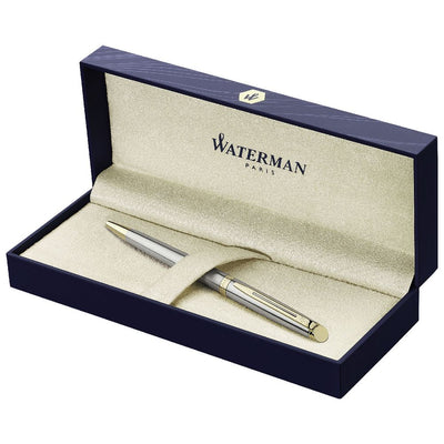 Waterman Hemisphere Ballpoint Pen - Stainless Steel / Gold Trim