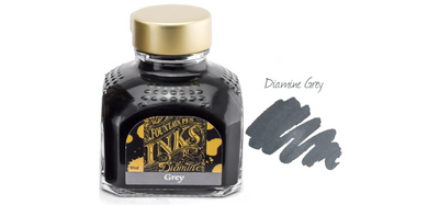 Diamine Ink Bottle 80ml - Grey Shades - Assorted Colours