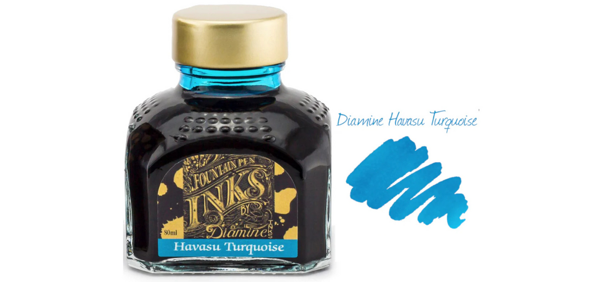 Diamine Ink Bottle 80ml - Turquoise Shades - Assorted Colours