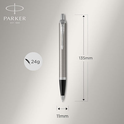 Parker IM Fountain Pen and Ballpoint Pen Set - Stainless Steel / Chrome Trim