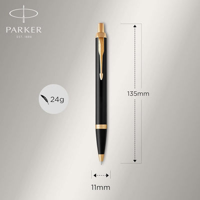 Parker IM Fountain Pen and Ballpoint Pen Set - Black / Gold Trim