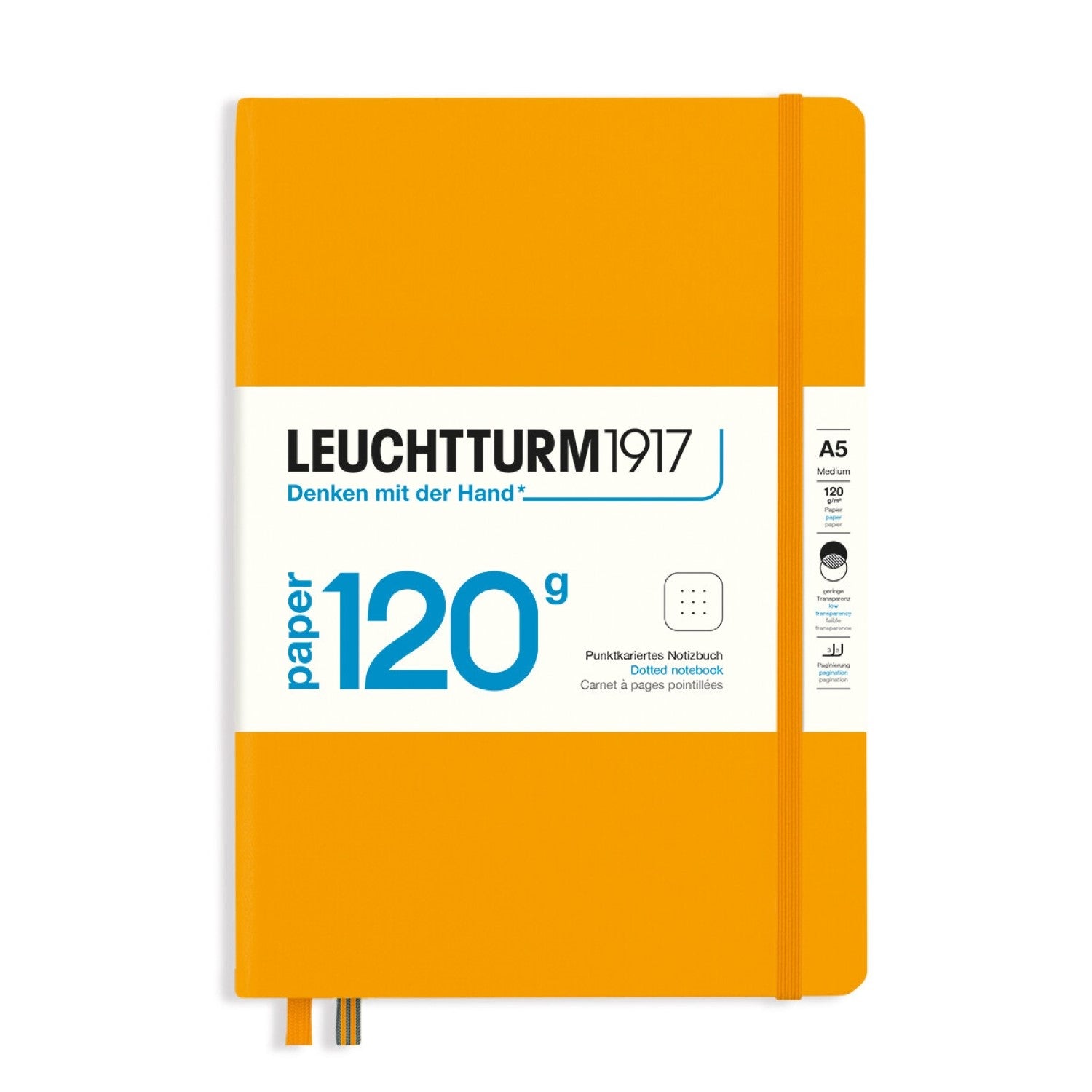 Leuchtturm 1917 Notebook Hard Cover A5 Dot Grid - Rising Sun - 120g Edition