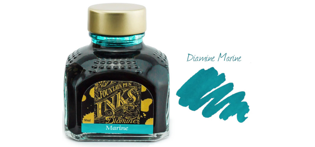 Diamine Ink Bottle 80ml - Turquoise Shades - Assorted Colours