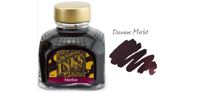 Diamine Ink Bottle 80ml - Burgundy Shades - Assorted Colours