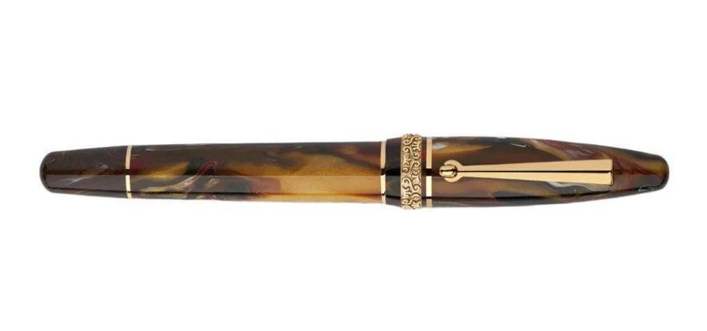 Maiora Golden Age Fountain Pen - Fire / Gold Trim