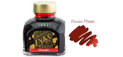 Diamine Ink Bottle 80ml - Red Shades - Assorted Colours
