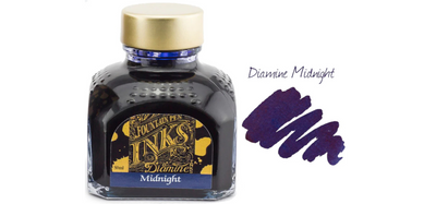 Diamine Ink Bottle 80ml - Blue-Black Shades - Assorted Colours