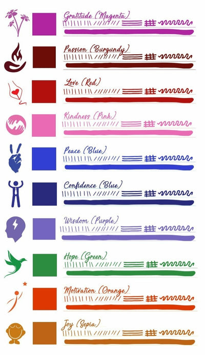 Monteverde Ink Bottle Gift Set (10 X 30ml) - Emotions