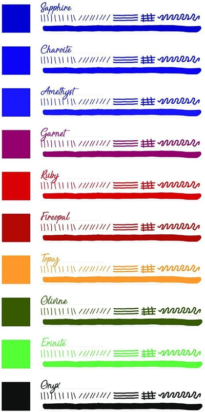 Monteverde Ink Bottle Gift Set (10 X 30ml) - Gemstone