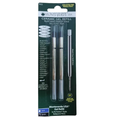 Monteverde G2 (Parker Style) Gel Refill P41 Pack of 2 - Needle Point