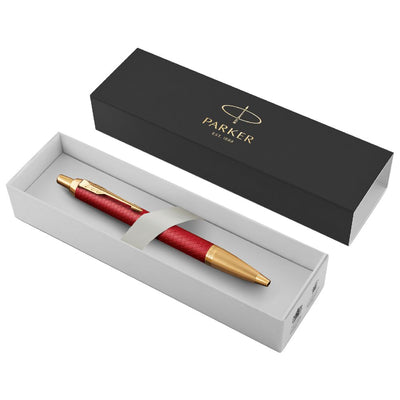 Parker IM Premium Ballpoint Pen - Red / Gold Trim