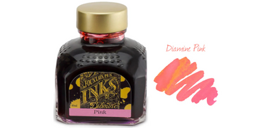 Diamine Ink Bottle 80ml - Pink Shades - Assorted Colours