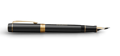 Parker Duofold 135 Centennial Fountain Pen - Black / Gold Trim - Special Edition