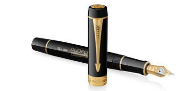 Parker Duofold 135 Centennial Fountain Pen - Black / Gold Trim - Special Edition