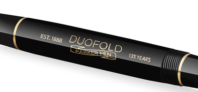 Parker Duofold 135 Centennial Fountain Pen - Black / Gold Trim - Special Edition