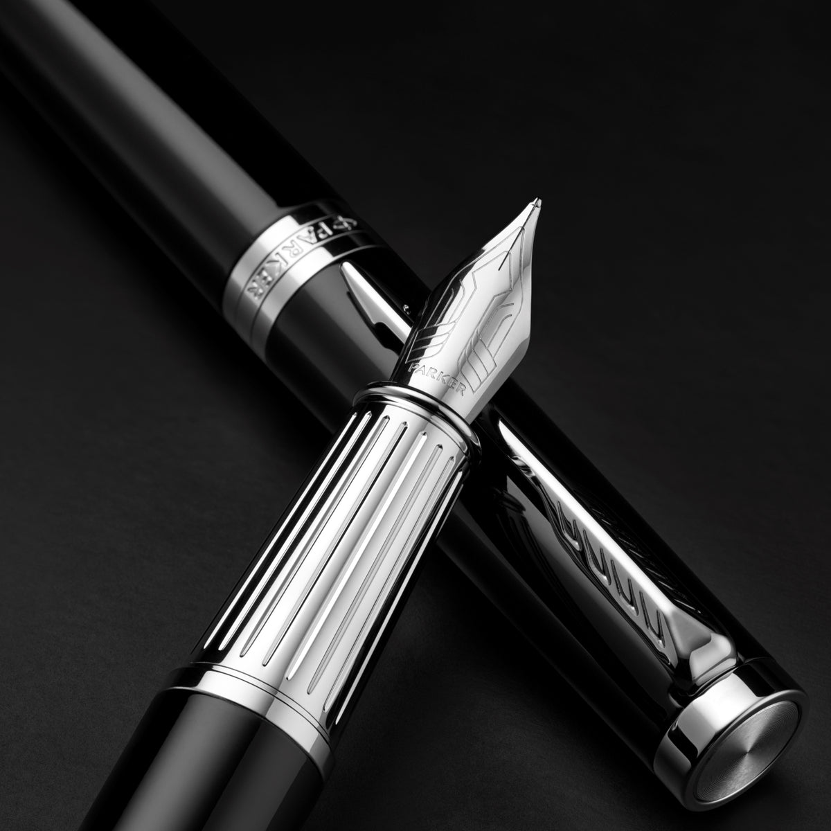 Parker Ingenuity Fountain Pen - Black Lacquer / Palladium Trim