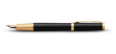 Parker Ingenuity Fountain Pen - Black Lacquer / Gold Trim