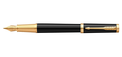 Parker Ingenuity Fountain Pen - Black Lacquer / Gold Trim